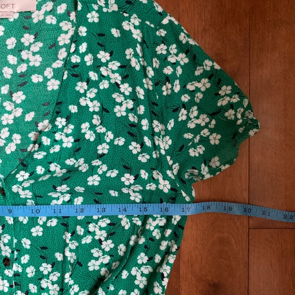 LOFT green floral midi dress - Picture 5 of 7